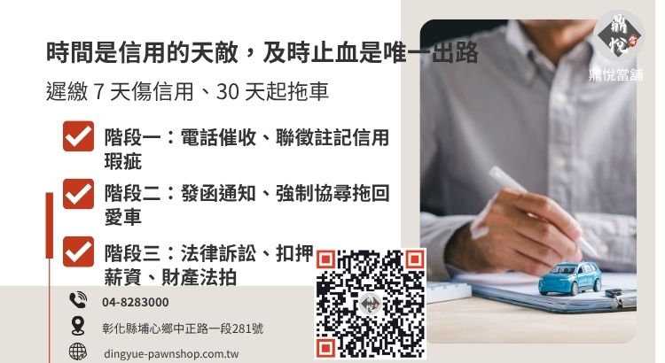 詳解車貸遲繳從信用受損、強制拖車到法院起訴的完整時程與法律後果。