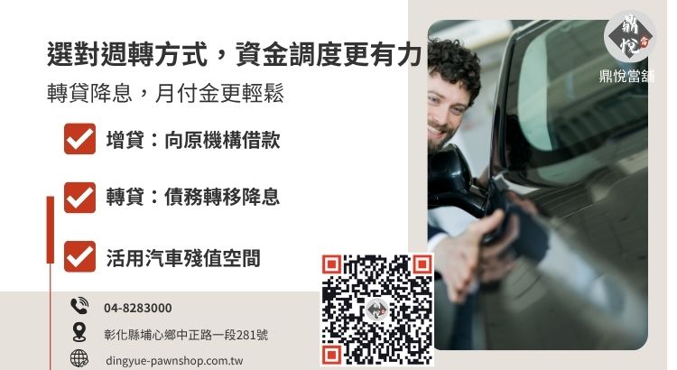 汽車增貸與汽車轉貸辦理用途、管道與條件比較表