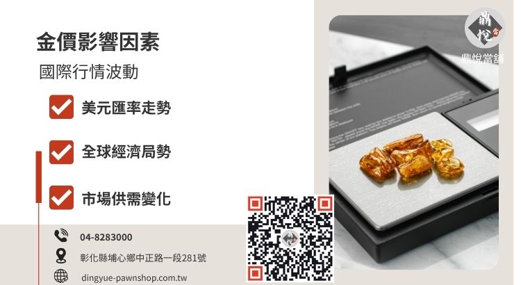 國際金價影響因素分析，包含美元匯率、通膨壓力與國際政局對黃金價格的連動關係。